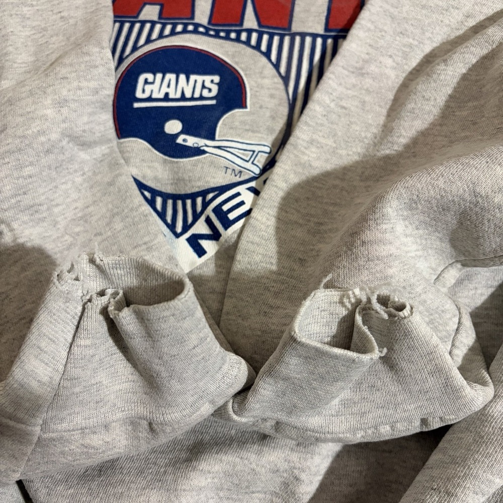 Vintage Logo 7 NY Giants Distressed Crewneck Gray Size XL 1991 New York Football - Picture 7 of 7